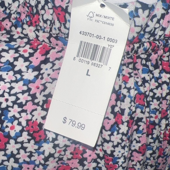 GAP Floral Midi Dress in Pink and White - Picture 7 of 8